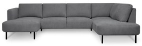 Sötétszürke sarokkanapé (jobb oldali-U alakú) Hero – Scandic