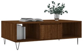 barna tölgyszínű szerelt fa dohányzóasztal 104 x 60 x 35 cm