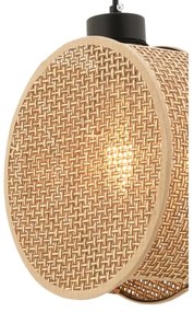 Kábeles csillár DRUM 1xE27/60W/230V barna