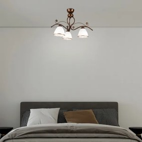 Felületre szerelhető csillár  RETRO 3xE27/60W/230V bronz patina