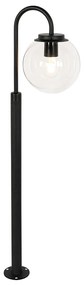 Modern lámpás fekete átlátszó üveggel 100 cm IP44 - Sfera