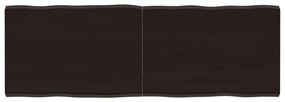 sötétbarna kezelt tömör asztallap 120x40x(2-4) cm