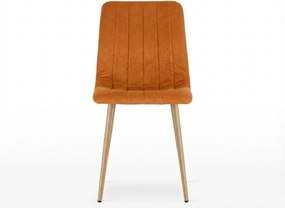 Terrakotta bársonyszék LAVA