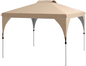 Outsunny Összecsukható Kerti Pavilon 3 x 3 m Kerekes Táskával, Állítható Magasságokkal | Aosom