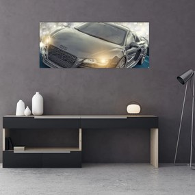 Audi autó képe - szürke (120x50 cm)