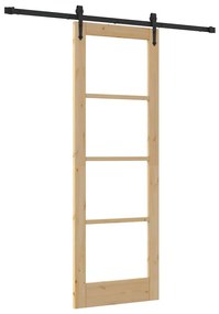 Egyszerű Csúszó Ajtó Barna 73.5 x 211 cm Fa és fém