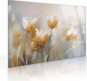 Üveg kép - Tulipánok festése (70x50 cm)