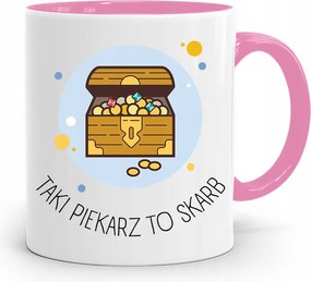 Rózsaszín Bögre Péknek Egy Ilyen Pék Egy Kincs, fényképes nyomtatással