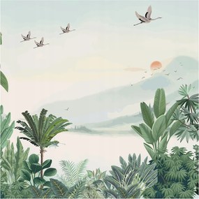 Fotótapéta Fali tapéta Hálószoba Nappali Trópusi oázis 250x250 Ragasztó