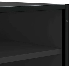 Cipőpad Fekete 84x40x53,5 cm Fából és fémből készült pad