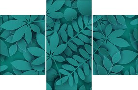 Kép - Türkiz levelek (90x60 cm)