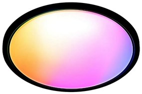 WiZ - LED RGB dimmelhető SUPERSLIM mennyezeti lámpa LED/22W/230V Wi-Fi fekete