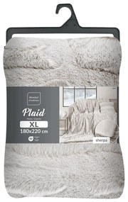 Bézs mikroplüss takaró 180x220 cm Lynx – douceur d'intérieur