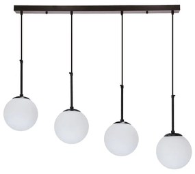 Fekete függőlámpa üveg búrával 15x84 cm Pompei – Candellux Lighting