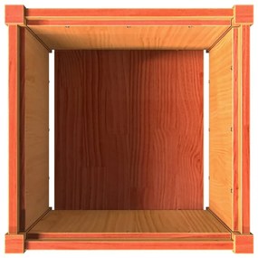 viaszbarna tömör fenyőfa kerti virágláda 50 x 50 x 50 cm