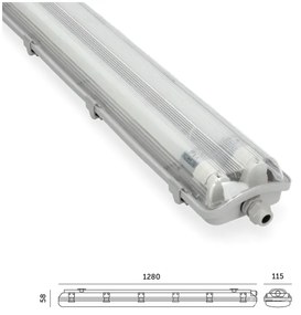 LED T8 zářivkové svítidlo 2xG13/18W/230V 4000K IP65