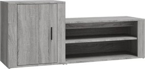 vidaXL szürke sonoma színű szerelt fa cipősszekrény 130 x 35 x 54 cm