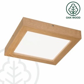 Brilagi-LED Dimmelhető lámpa WOODY FRAME LED/24W/230V tölgy 30x30 cm IP44 + távirányító