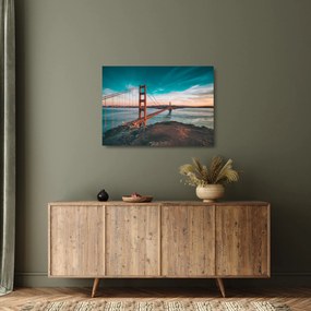 Kép - Golden Gate, San Francisco (üvegen) (70x50 cm)