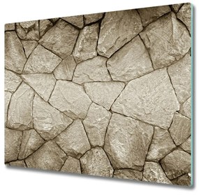 Üveg vágódeszka Kő fal 60x52 cm