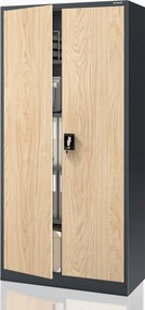 Irodai iratszekrény antracit / sonoma tölgy: Eco Design JAN 900 x 1850 x 400 mm