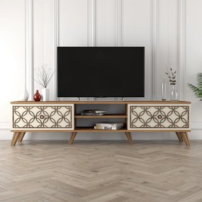 TV szekrény Class - Walnut, Cream