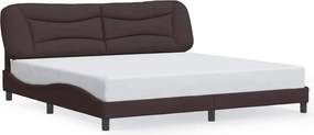 vidaXL sötétbarna szövet ágykeret matrac nélkül Hvar 200 x 200 cm
