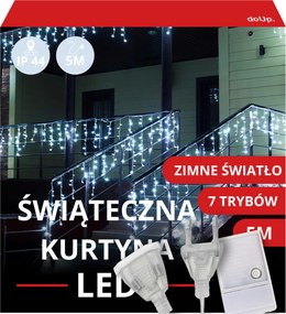 Led Fényfüzér 5M 150 Lámpa Kültéri Terasz Függöny Karácsonyi