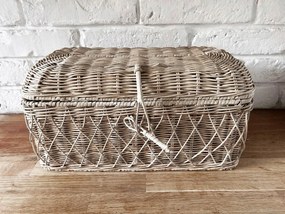 Rattan Kenyértartó Rusztikus Gyémánt Szövésű Hampton Kenyértartó Kosár