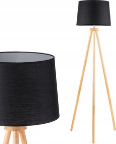 LED-es ĂĄllĂłlĂĄmpa E27 150cm HĂĄromlĂĄbĂș LĂĄmpabĂșra Fekete Nappali szoba