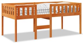viaszbarna tömör fenyőfa gyerekágy matrac nélkül 75 x 190 cm