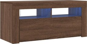 vidaXL barna tölgyszínű TV-szekrény LED-világítással 90 x 35 x 40 cm