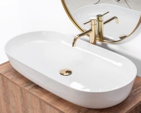 Rea Cleo, asztali mosogató 810x410x135 mm, fehér fényes, REA-U0563