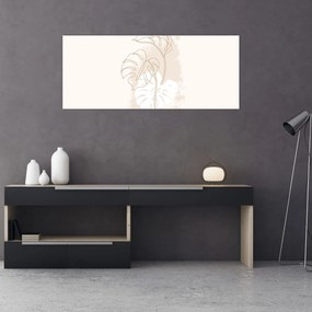 Kép - Line art monstera N⁰1 (120x50 cm)