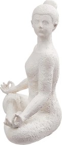 LOTUS dekor szobor, fehér 24cm