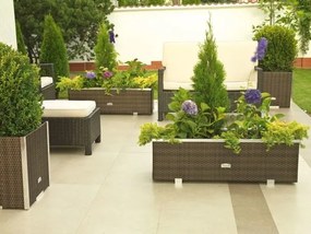 Rattan ültetvény Novara antracit 35x35x60