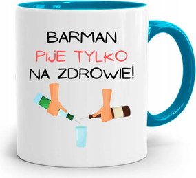 Kék Bögre Csaposnak Csak Egészségre Iszik, fényképes nyomattal