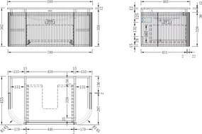 AREZZO design SIERRA 80 cm-es Fürdőszoba alsószekrény 1 fiók, 2 ajtó, dió