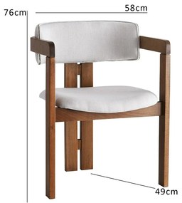 CO Cream and Walnut étkezőszék