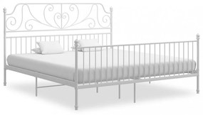 fehér fém ágykeret 180 x 200 cm