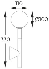 Zuma Line W0574-01B-SDFZ - Fali lámpa ARCTURUS 1xG9/4W/230V fekete