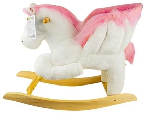 Rózsaszín ló hintaszék kicsiknek, 60x34x45 cm, zenei effektek, biztonsági övek