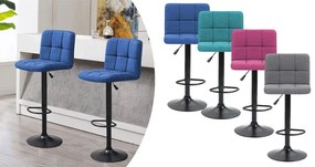 Szövet borítású bárszék 2db, sötétszürke