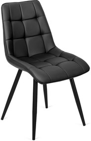 Fekete Eco-bőr Étkezőszék. MONZA