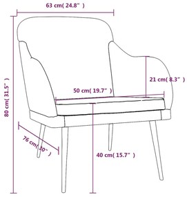 sárga bársonyfotel 63 x 76 x 80 cm