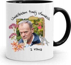 Donald Tusk Fekete Bögre Platform Ajándék fényképes nyomtatással