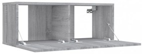 szürke sonoma színű szerelt fa TV-szekrény 80x30x30 cm