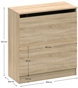 BETTY 2 paplan, sonoma tölgy