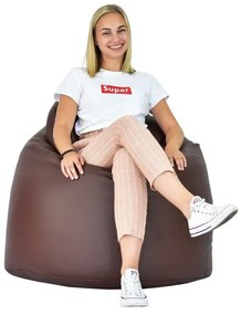 EMI körte formájú barna műbőr babzsák fotel
