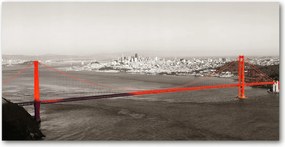 Fotó üvegkép San Francisco híd 140x70
